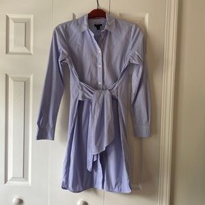 Ann Taylor Pinstripe Shirt Dress XS